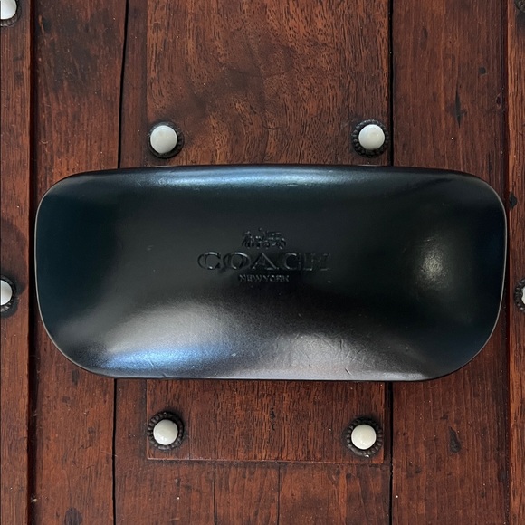Coach Glossy Black Leather Eyeglass Case - Picture 1 of 4